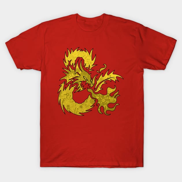 Golden Dragon T-Shirt by paintchips